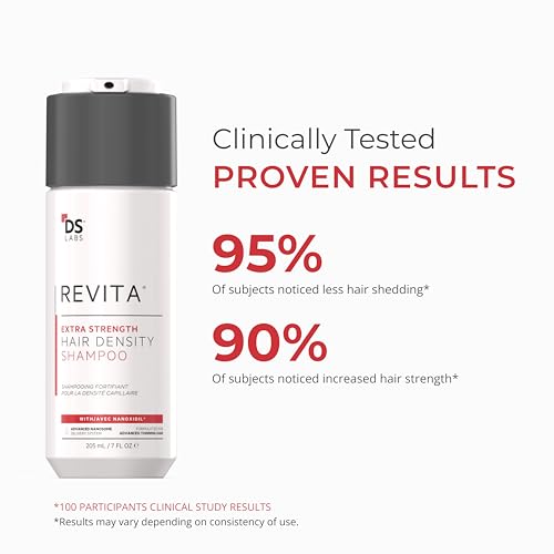 DS Labs Revita Extra Strength Shampoo, 205mL – Scalp First Cleanse for Fuller, Thicker Looking Hair, Lightweight Hydration, Sulfate Free, Color Safe, For Men &amp; Women
